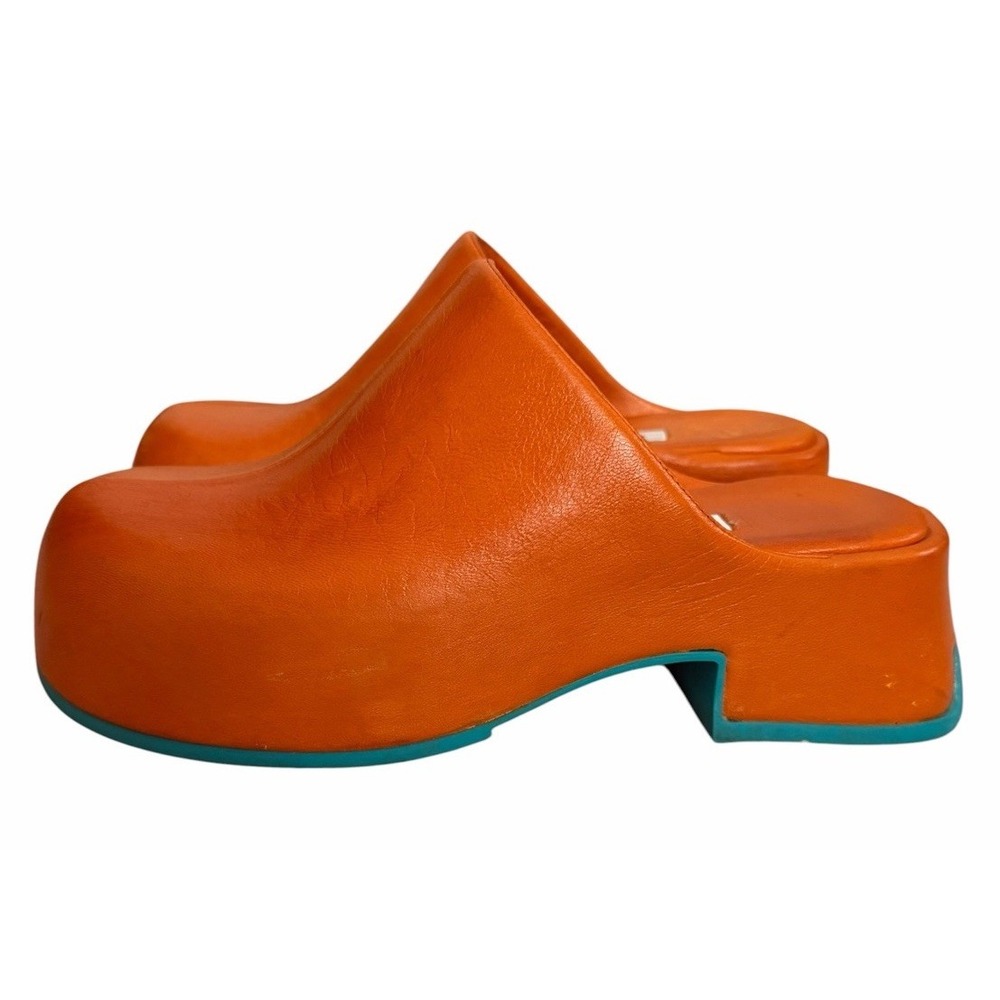 Miista Leather Mules Clogs Orange Women's Size 39 (US Size 9) - Picture 2 of 10